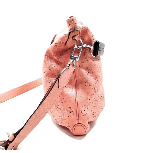 Auth Louis Vuitton Pink Monogram Empreinte LV Mahina Selene PM Tote - Picture 5 of 14